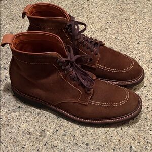 Men’s 11 B/D Alden of New England Indy Brown Suede Boots